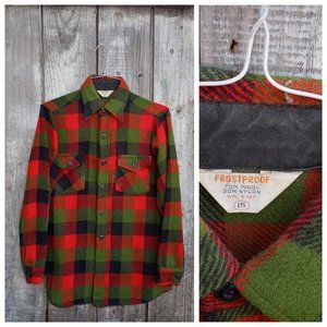 Vintage Mens Wool Plaid Shirt Christmas Photo
